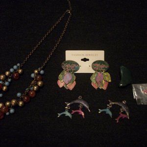 MERMAIDCORE BOHO BEADS COLORS DOLPHINS JEWELRY & PARTS LOT